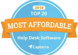 2018 Capterra Most Affordable IT Hepl Desk Software Badge
