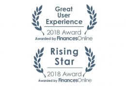 2018 UX and Rising Star award badges.