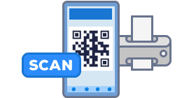 Mobile device displaying a QR code for inventory management.
