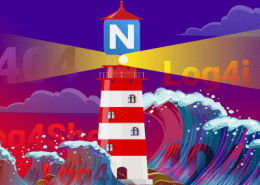 Animated lighthouse with 'Navigator' symbol against a vibrant sunset.