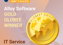 Alloy Software wins Gold Globee in IT Service Management.