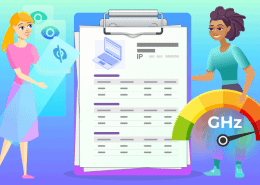 A clipboard with a checklist and task analytics graphics, suggesting productivity.