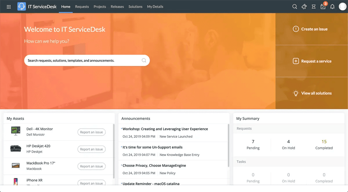 a screenshot from ManageEngine