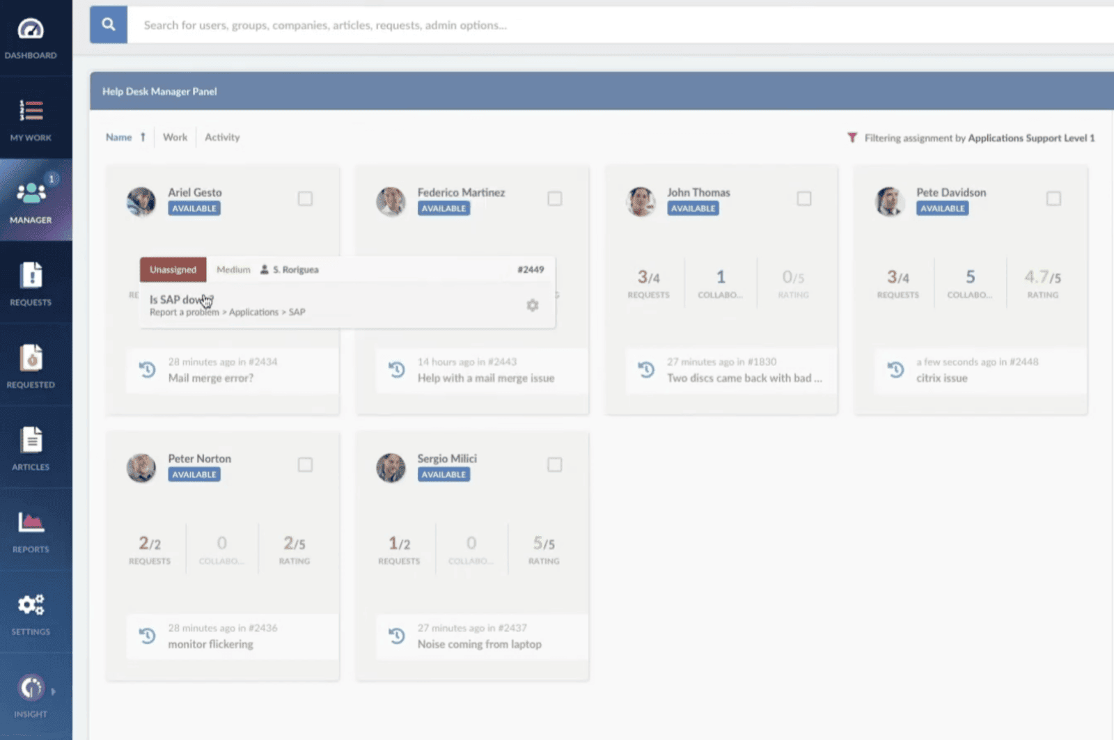 Invgate screenshot.