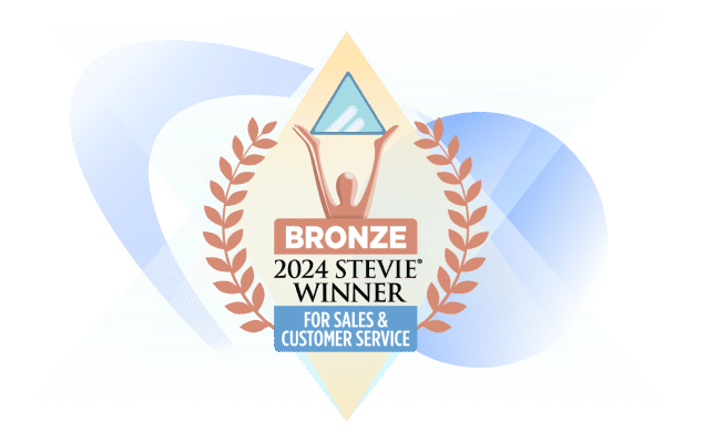 Stevie Award 2024 logo featuring a golden figure holding a star, with text "Stevie Award" and "2024" on a white background