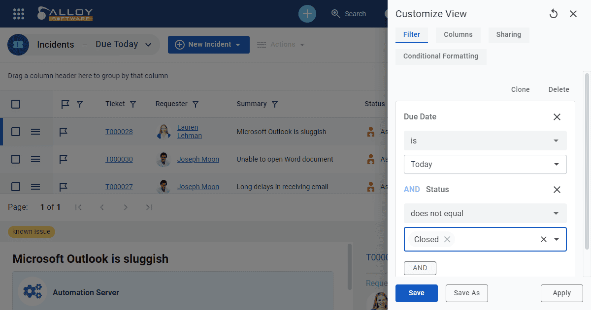 Screenshot of a task management interface showing the customer details and sharing options.