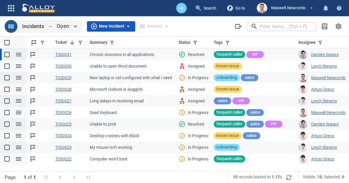 Screenshot of a tagging feature in a form within a digital management interface.