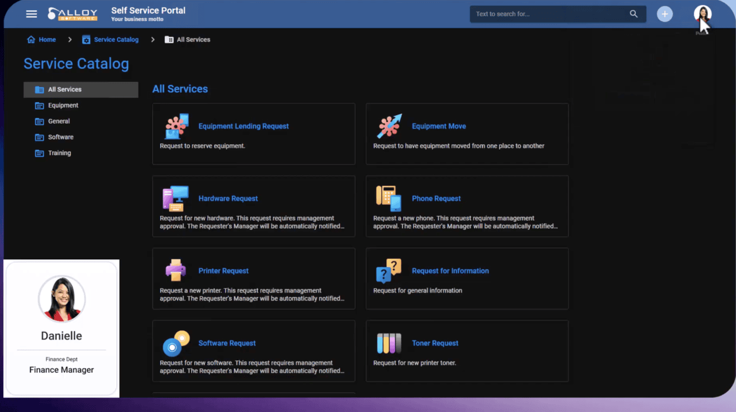 Everyone Software Service Catalog: IT Services For Everyone | Alloy Software