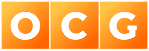 o c g symbols on orange background