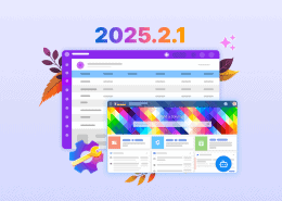 Alloy Navigator 2025.2.1 update illustration showing colorful interface and maintenance icon with fall leaves.