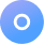 Blue circular icon with a small white circle at the center, resembling a minimal target or ring indicator.