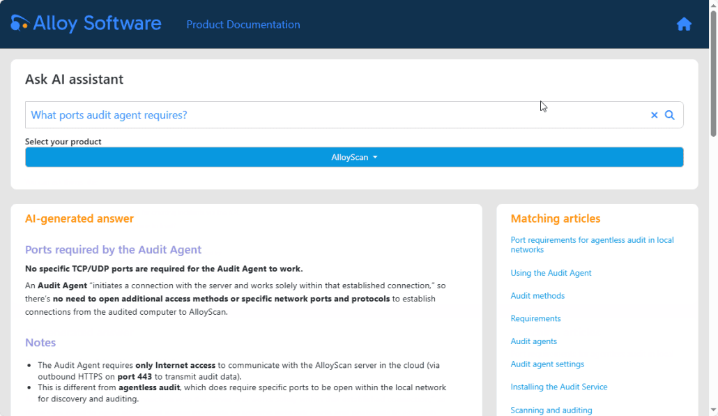 AI-Assisted Documentation Search Just Got Smarter | Alloy Software