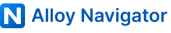 Alloy Navigator logo with a blue “N” icon and blue text reading “Alloy Navigator.”
