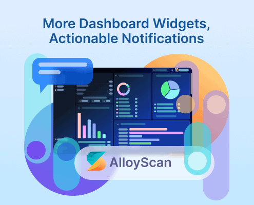AlloyScan August update with more dashboard widgets and actionable notifications